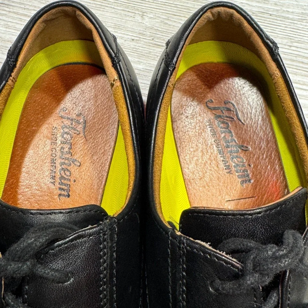 Florsheim Center 11568-001 Men's 8D Dress Shoes Black‎ Leather Cap Toe Oxford